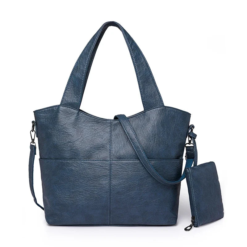 Sac élégant en similicuir pour femme, usage collège/scolaire, plusieurs compartiments.