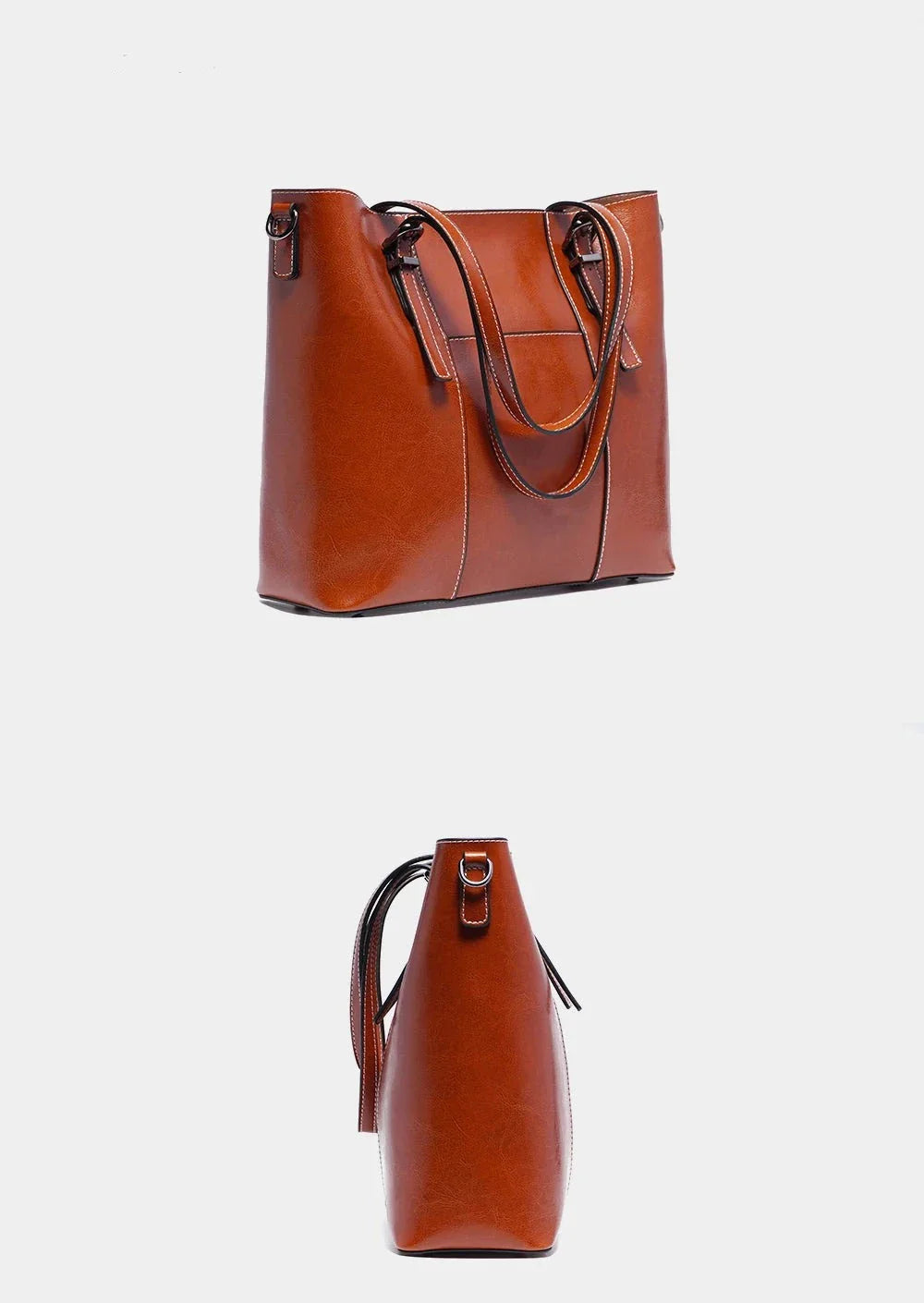 Détails raffinés du cuir et de la quincaillerie d'un sac de cours femme élégant et robuste.