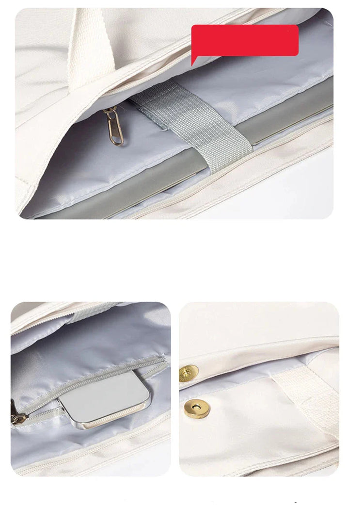 Sac à main femme pour cours, toile résistante et élégante, grand espace pour étudiant et ordinateur.