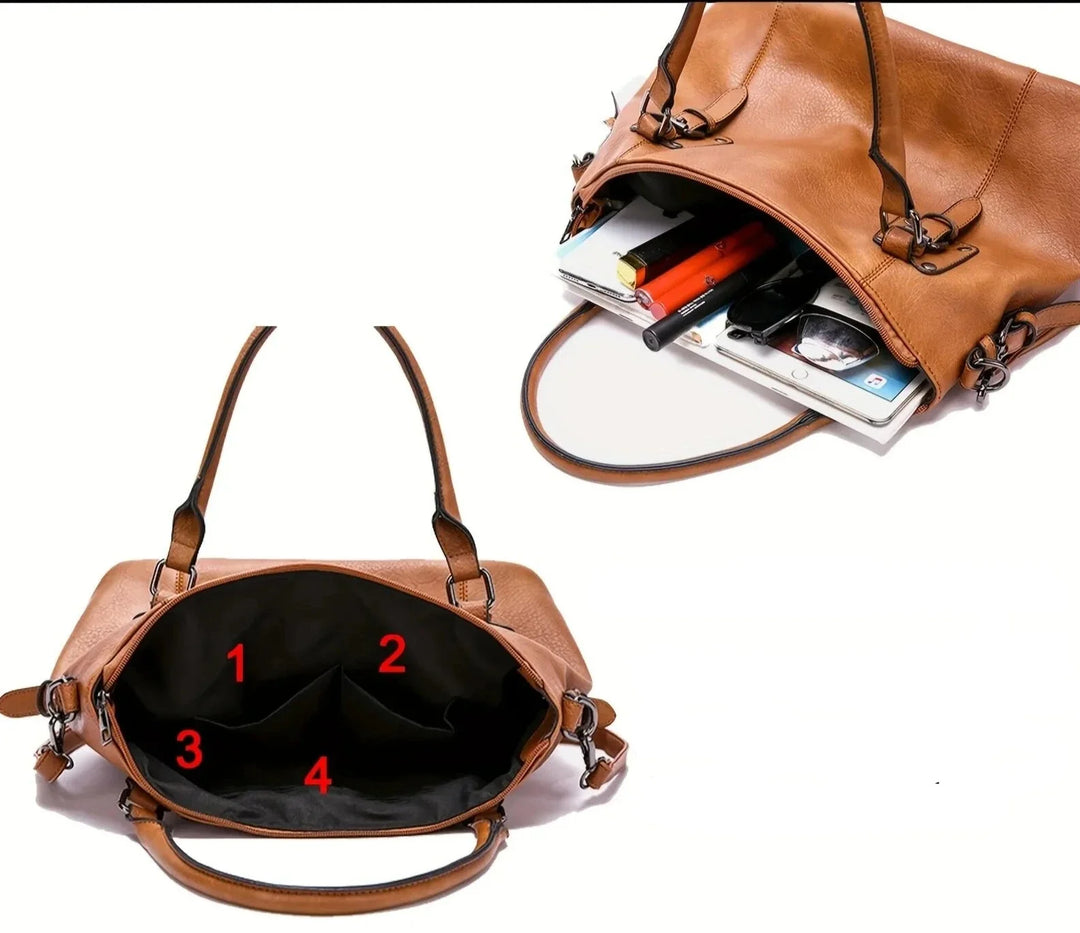 Accessoire femme : sac bandoulière élégant en cuir PU, style vintage, pour le lycée ou usage quotidien.