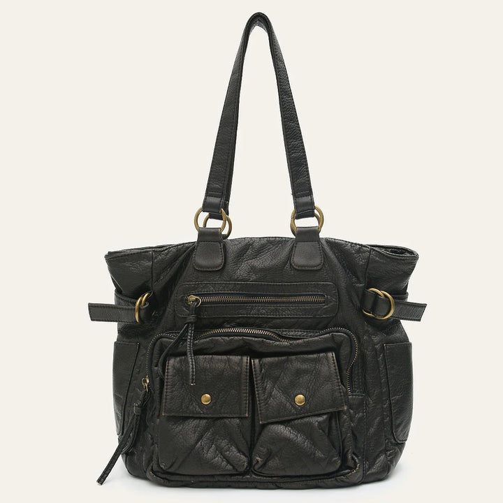 Sac de cours élégant pour étudiante lycée, en cuir synthétique vintage, pratique et stylé.