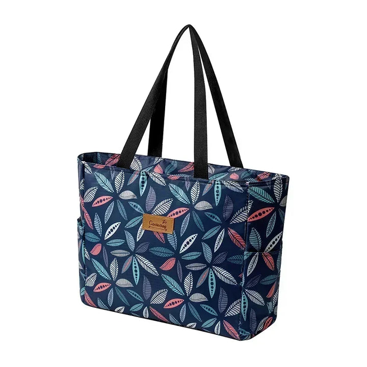 Refroidisseur sac de plage femme grande capacité, motif chic, garde vos boissons fraîches tout l'été.