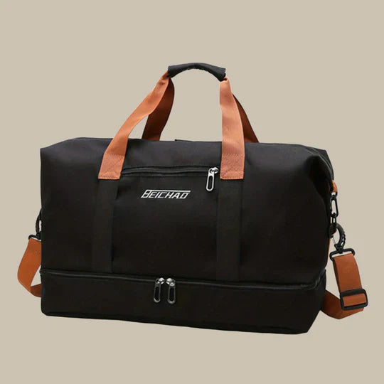 "Sac de sport homme élégant, spacieux, en tissu Oxford, multiple compartiments, bandoulière réglable, coloris variés."