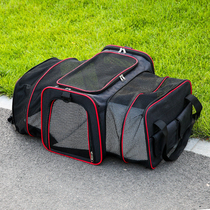 Sac de transport animal pliable, respirant.  Idéal voyage, spacieux et confortable pour animaux.