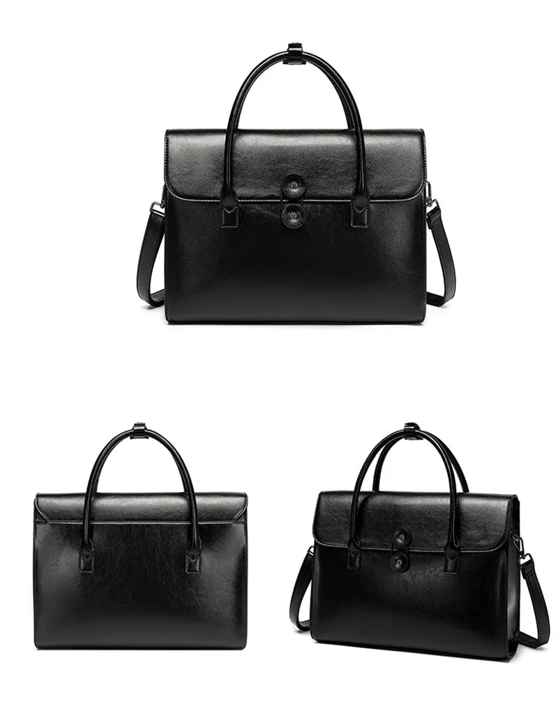 Gros plan sur le fermoir métallique du sac Antonella en cuir, alliant élégance et sécurité pour femme.