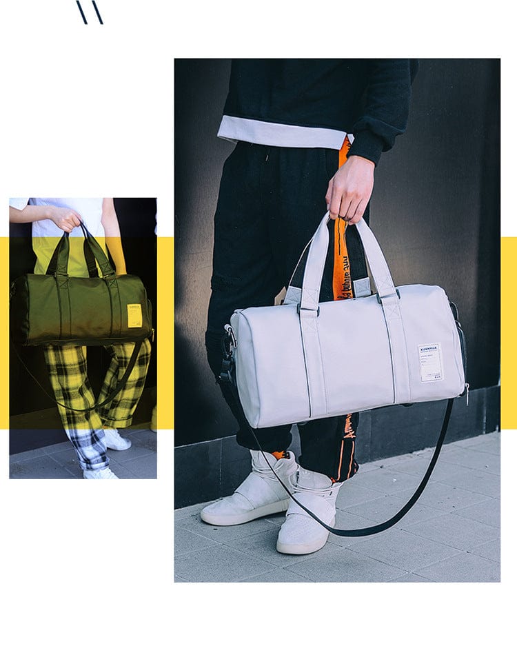 Gamme de sacs de voyage femme en cuir PU de différentes couleurs, élégants et durables.