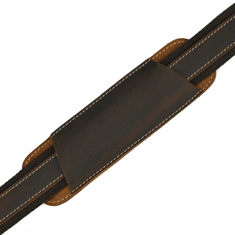 Sac de voyage Édourd pour homme, porté à l'épaule, cuir marron foncé, élégance et confort