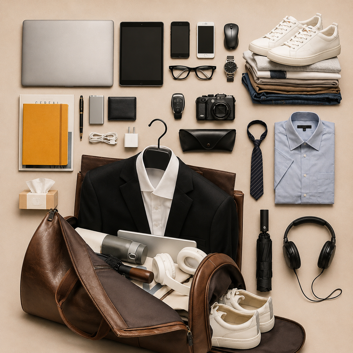 Sac d'affaires homme 48h, élégant, pour costumes, en cuir vegan résistant.
