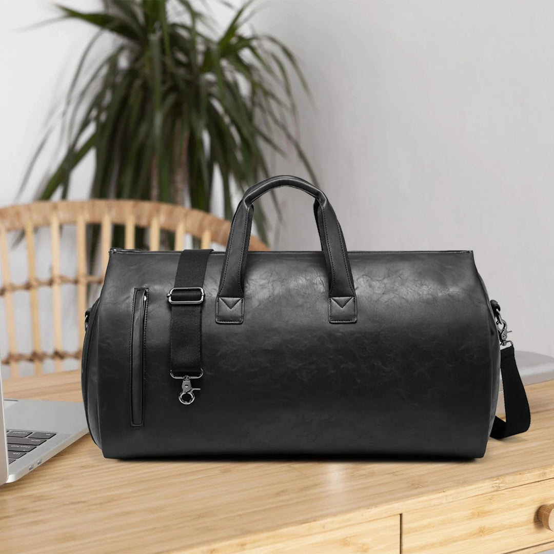 Sac de voyage homme 48h élégant avec compartiment chaussures et porte-costume.