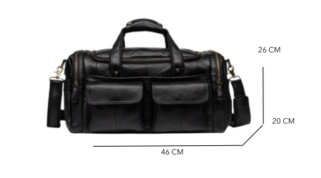 Accessoire de mode masculine: sac de voyage en cuir raffiné, pour l'homme moderne.