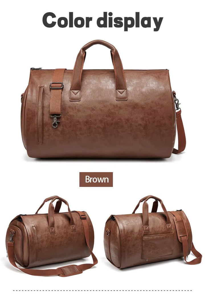 Sac cuir vegan pour femme, doté d'un compartiment chaussures, idéal pour les déplacements