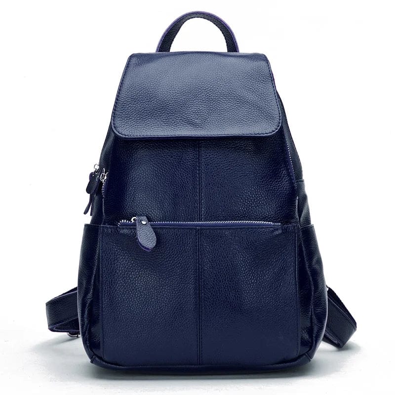 Sac à dos chic en cuir noir pour femme, parfait pour le quotidien.
