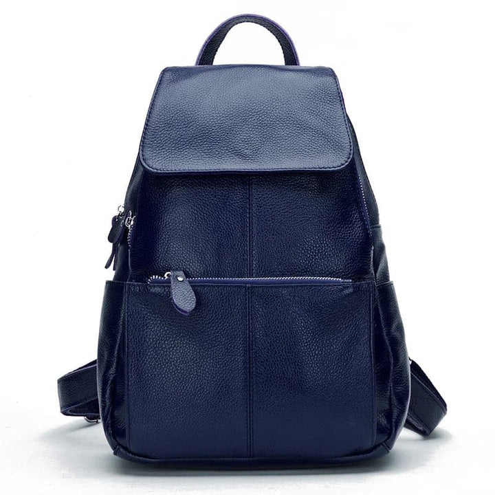 Sac à dos chic en cuir noir pour femme, parfait pour le quotidien.