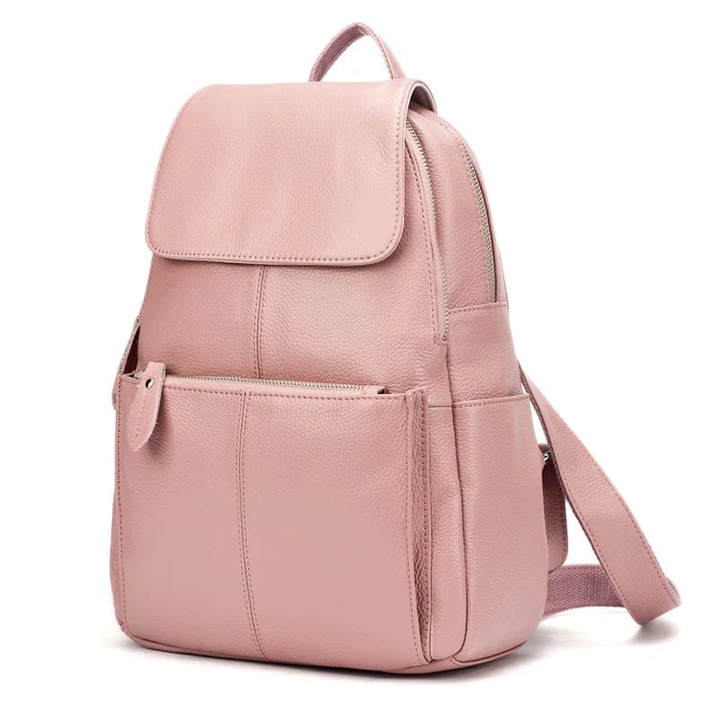 Sac à dos femme en cuir, fermeture éclair robuste, sécurité de vos affaires assurée.