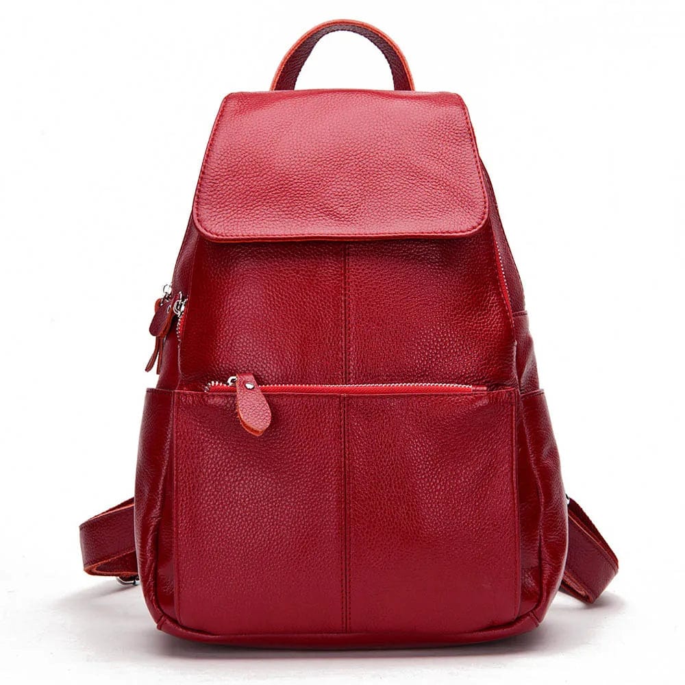 Sac à dos en cuir élégant pour femme, mode et polyvalent, idéal pour accessoire chic.