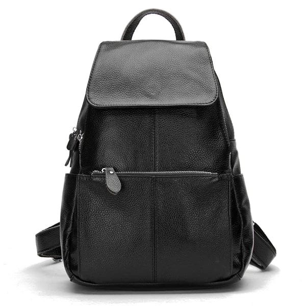 Sac à dos en cuir marron vintage pour femme, alliant élégance et praticité.