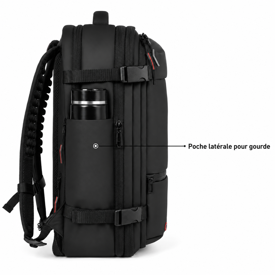 Sac à dos de voyage idéal pour un week-end ou une escapade, extensible pour s'adapter à vos besoins.
