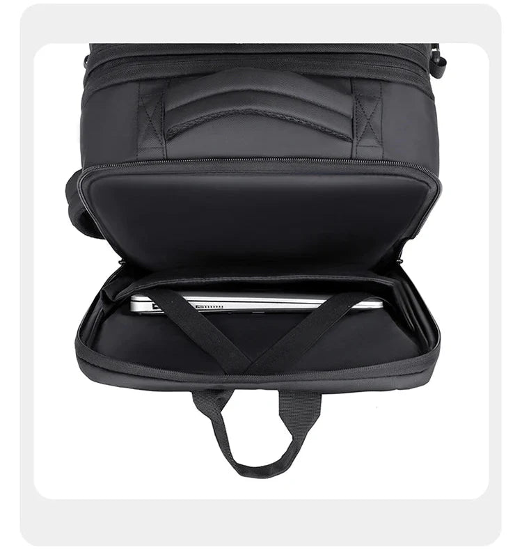 Sac à dos homme avec compartiment dédié pour ordinateur portable 15.6 pouces, protections antichocs intégrées