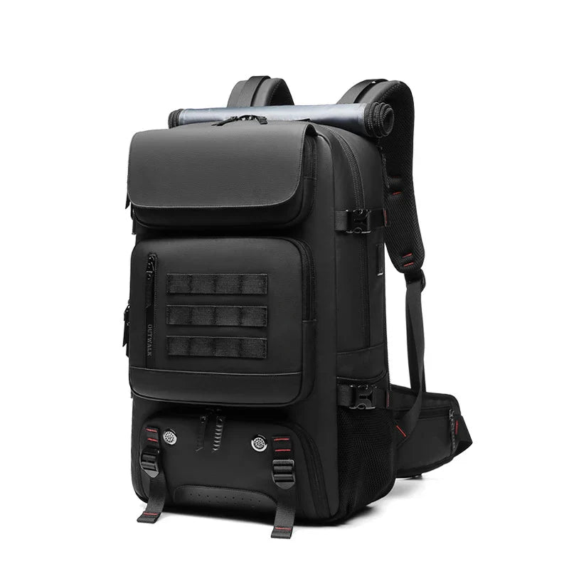 Sac à dos de voyage homme multifonctionnel et étanche, idéal pour le week-end et transporter un ordinateur.