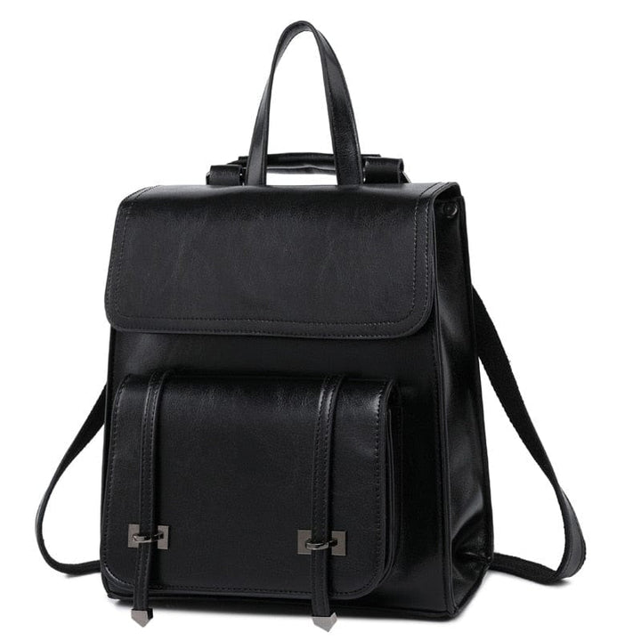 Sac à dos en cuir pour femme porté sur le dos, esprit ville, parfait pour transporter essentiels