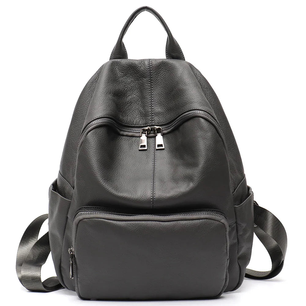 Sac à dos femme en cuir vegan beige, un accessoire de mode polyvalent pour un confort et un style durables.