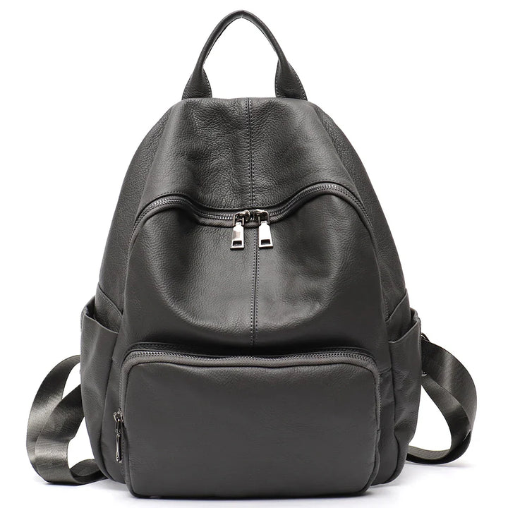 Sac à dos femme en cuir vegan beige, un accessoire de mode polyvalent pour un confort et un style durables.