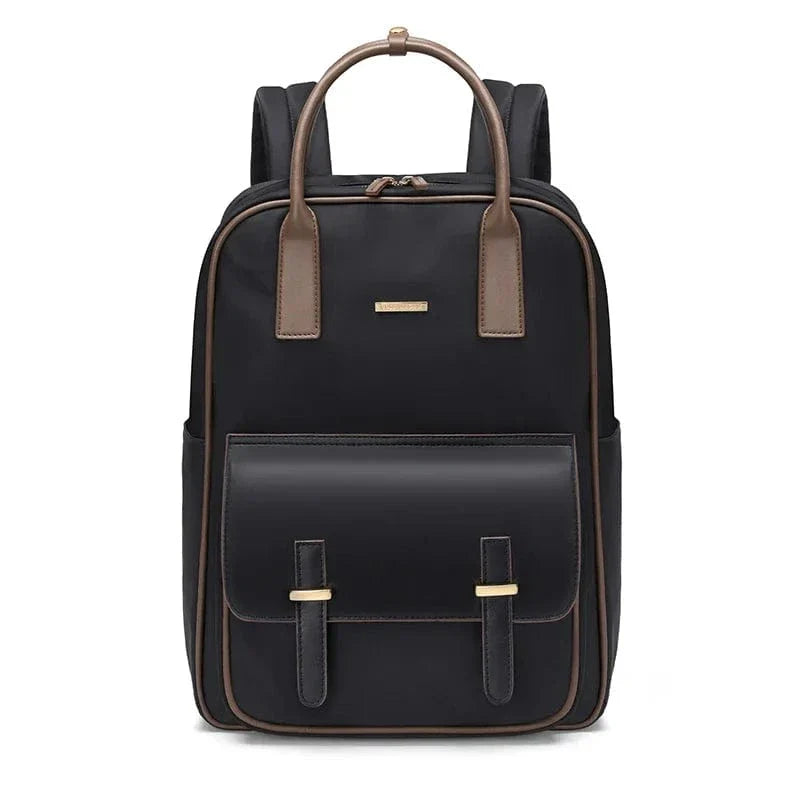 Sac à dos pour femme, couleur beige, avec compartiment rembourré pour ordinateur portable 15 pouces, style moderne.