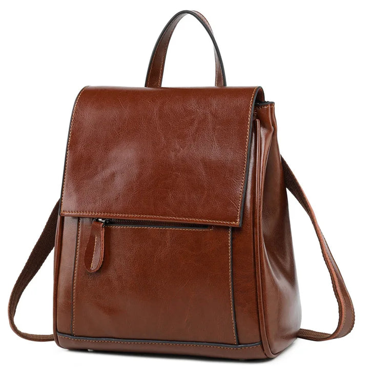 Sac à dos de ville pour femme en cuir PU, design élégant et contemporain.