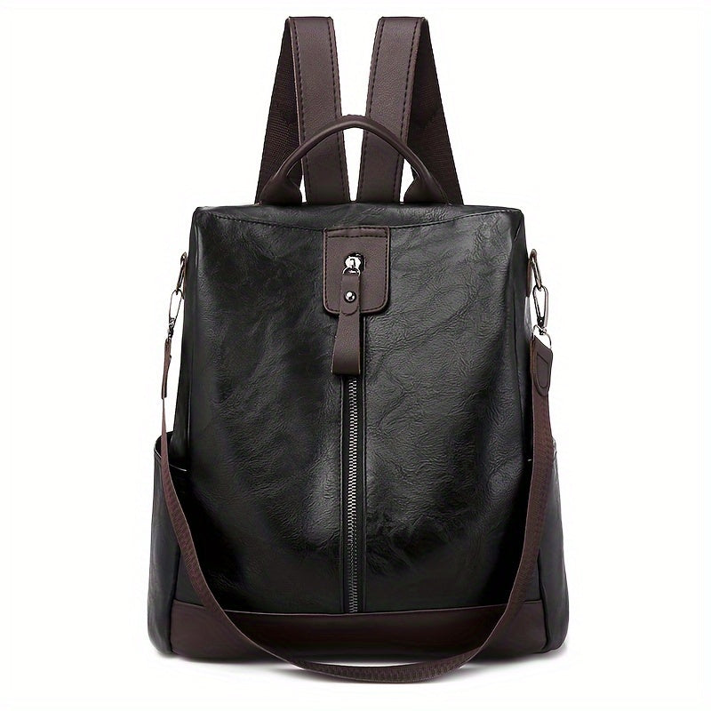 Sac à dos femme élégant en cuir PU végétalien, antivol, idéal pour voyage et usage quotidien.
