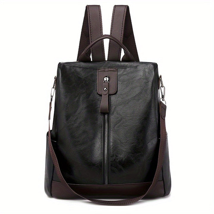 Sac à dos femme élégant en cuir PU végétalien, antivol, idéal pour voyage et usage quotidien.