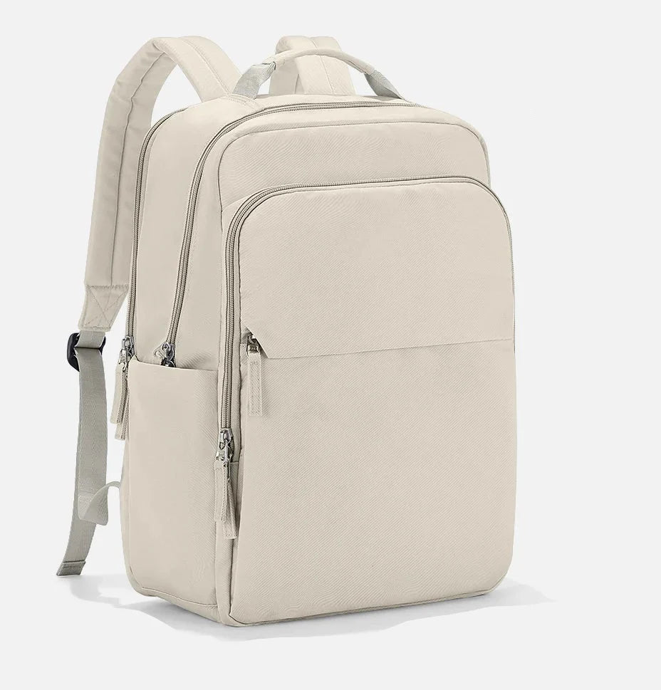 Sac à dos femme polyvalent, noir, avec espace dédié pour ordinateur, style élégant et urbain