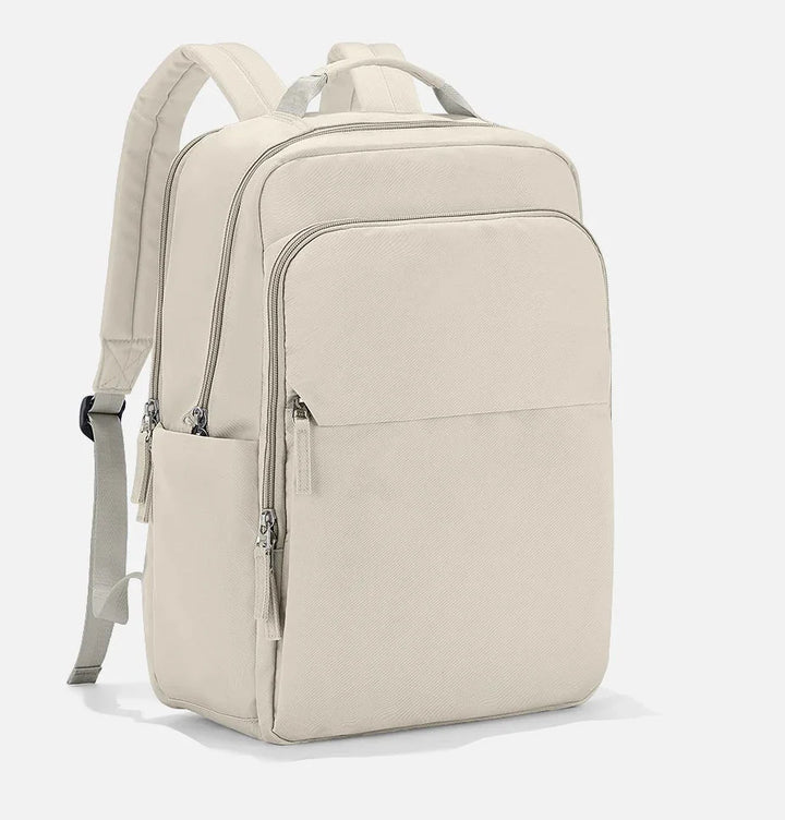 Sac à dos femme polyvalent, noir, avec espace dédié pour ordinateur, style élégant et urbain