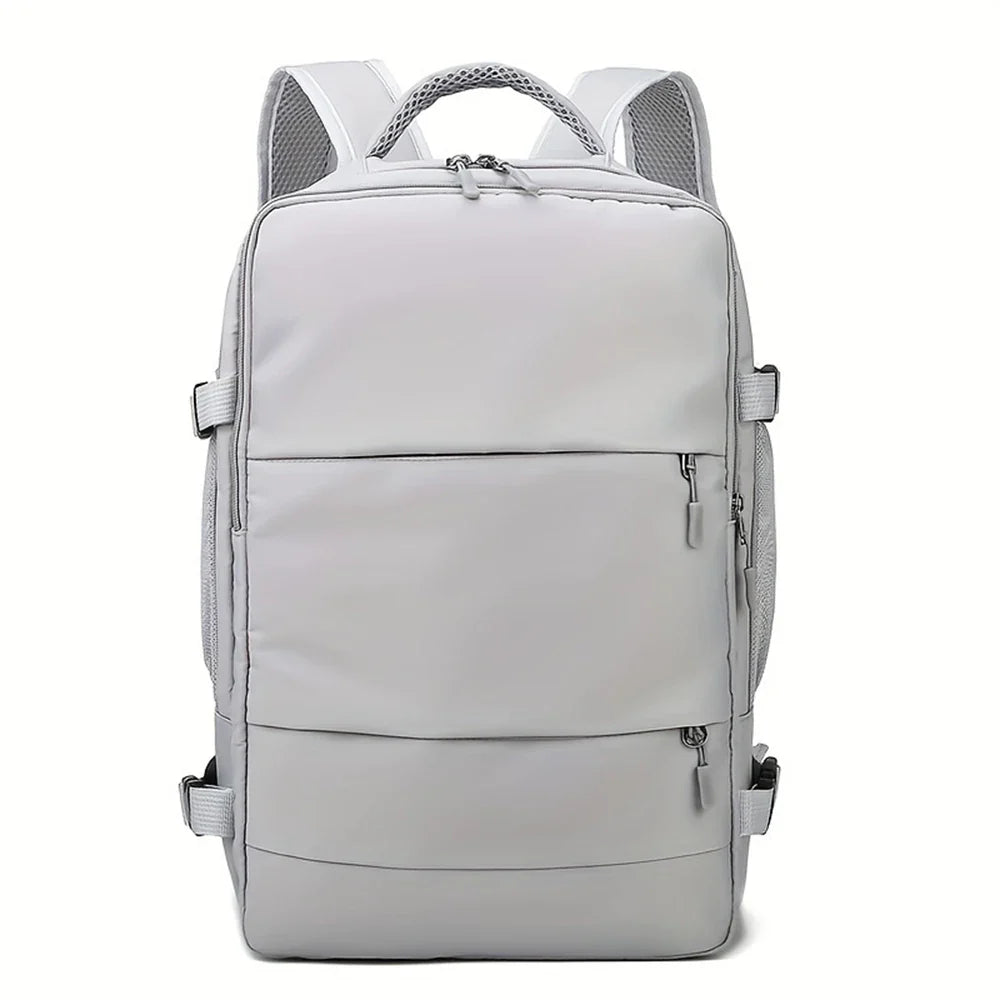 Sac à dos femme élégant en polyester rose pour voyage, loisir, etanche avec compartiments multiples