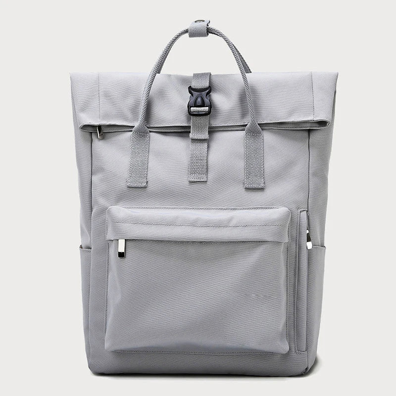 Sac à dos femme élégant en toile claire, idéal pour le quotidien et les loisirs.