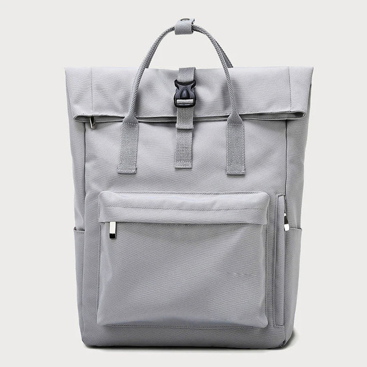 Sac à dos femme élégant en toile claire, idéal pour le quotidien et les loisirs.