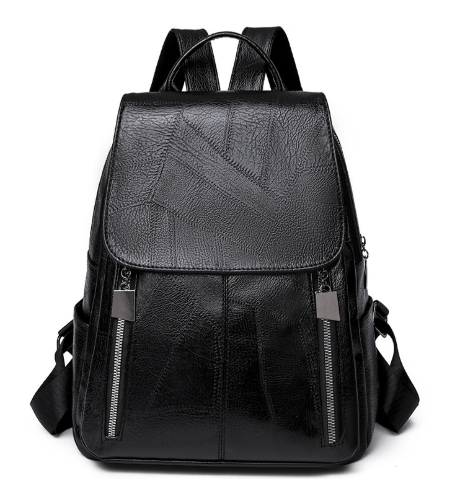 Sac à dos de travail pour femme, élégant et fonctionnel, avec système antivol intégré, noir.