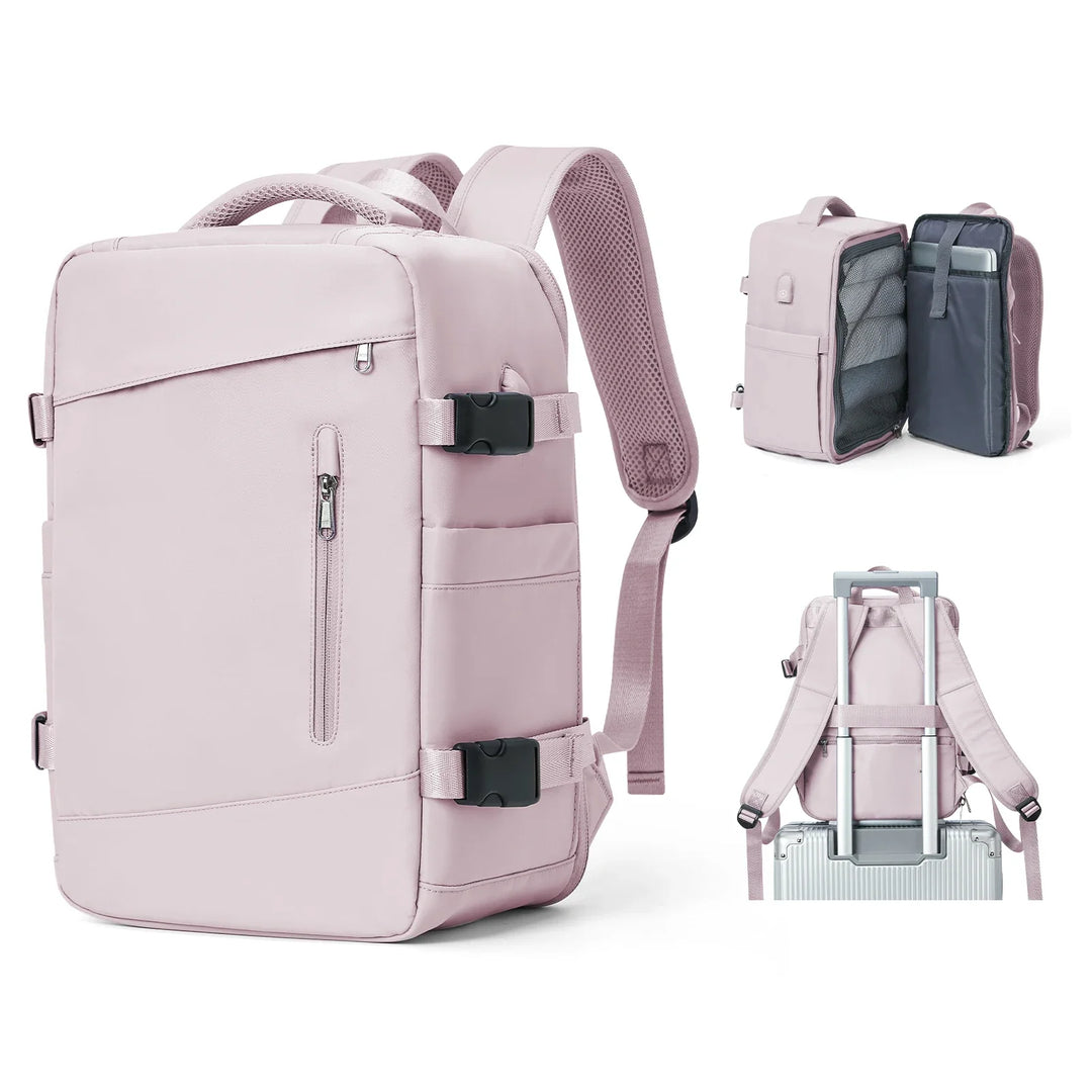 Sac à dos femme élégant et spacieux pour voyage, idéal en cabine. Nylon résistant pour city trip.