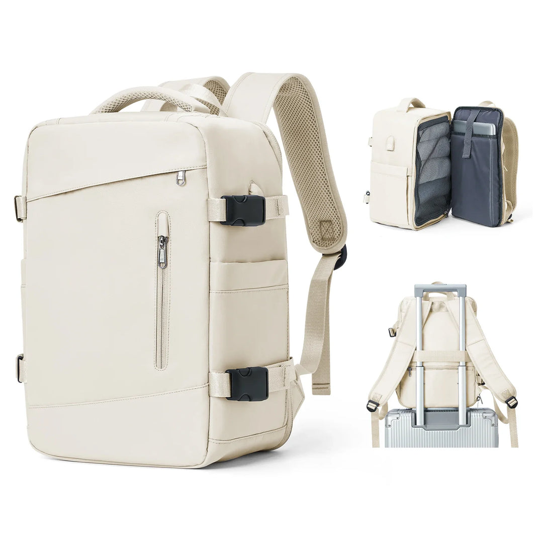 Sac à dos femme moderne en nylon, style élégant pour le voyage et les activités urbaines.
