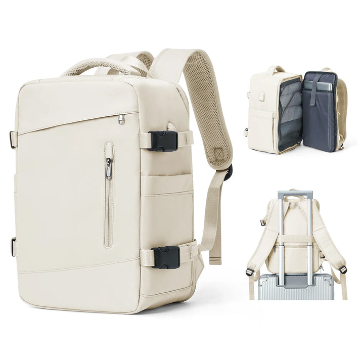 Sac à dos femme moderne en nylon, style élégant pour le voyage et les activités urbaines.