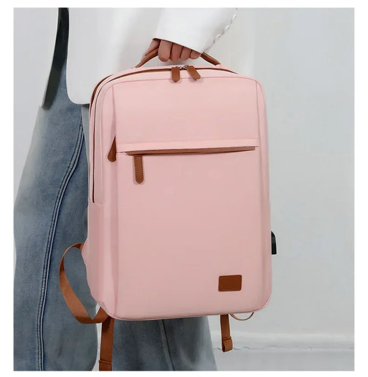 Sac à dos femme en tissu Oxford résistant, protection optimale pour ordinateur portable et affaires.
