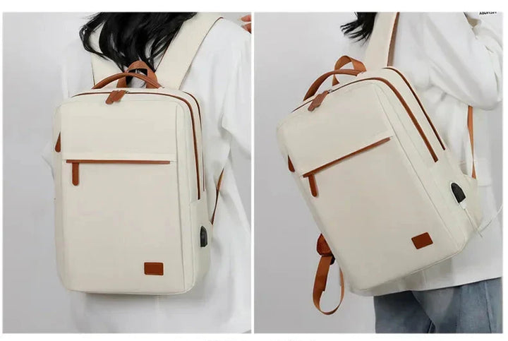 Sac à dos urbain chic pour femme avec compartiment rembourré pour ordinateur portable, praticité au quotidien.