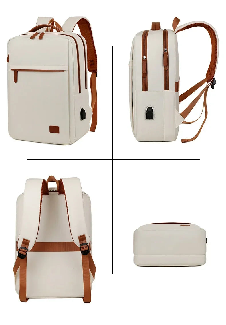 Sac à dos ergonomique femme pour ordinateur, offre un confort optimal pour les trajets urbains ou longs.