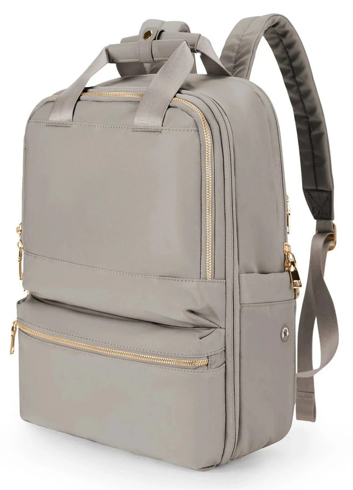 Vue de face du sac à dos femme en nylon Oxford, style élégant et pratique pour ordinateur portable