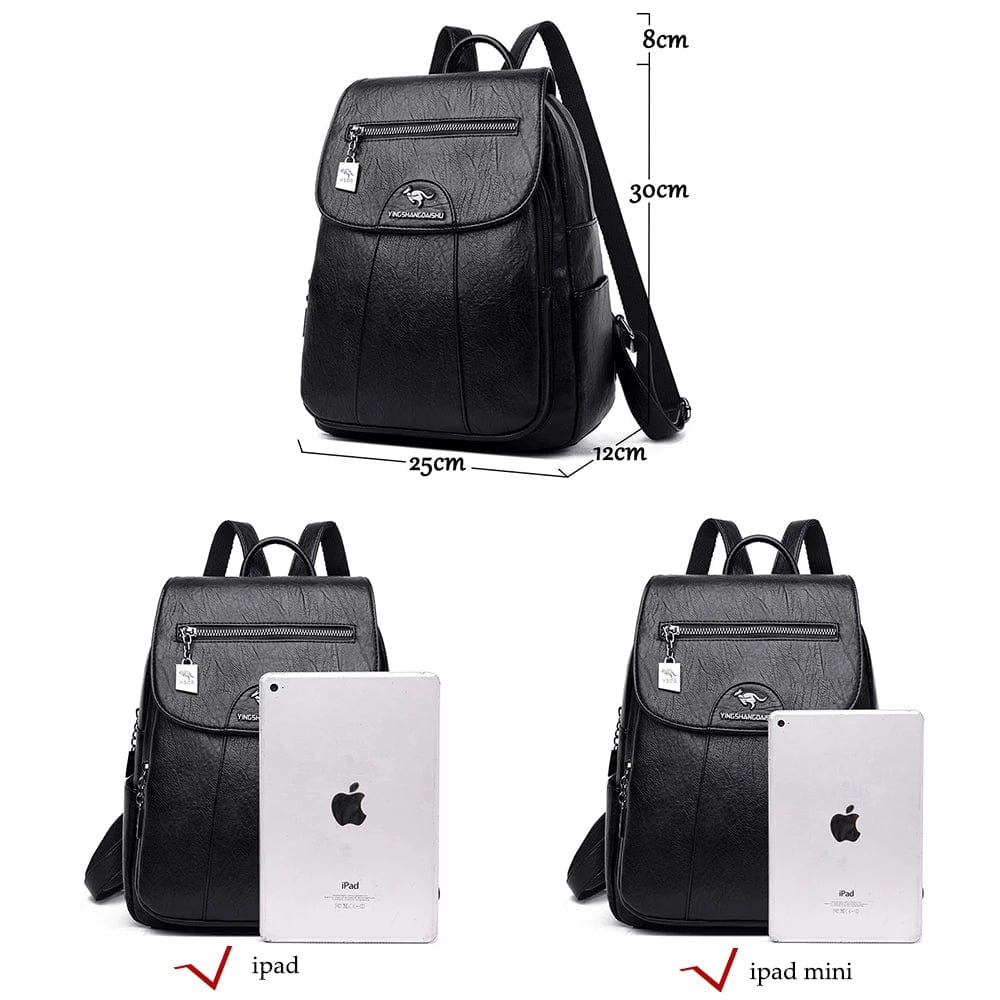Sac à dos femme Silvy, couleur grise, en cuir PU, alliant élégance, légèreté et modernité pour la ville.