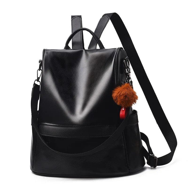 Sac à dos en cuir vegan gris, design moderne et chic, accessoire pratique pour femme active