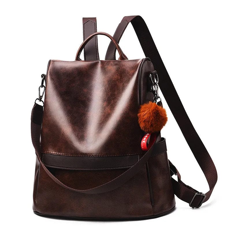 Sac à dos femme en cuir vegan bleu marine, alliant tendance, elegance et aspect pratique
