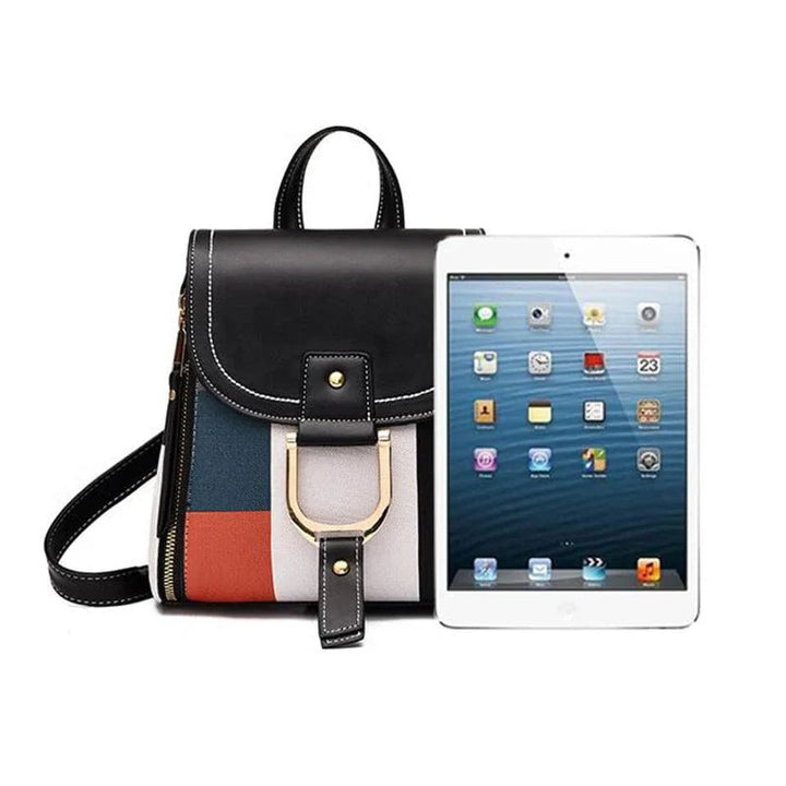 Sac à dos noir femme, cuir vegan, parfait pour le quotidien, léger et élégant