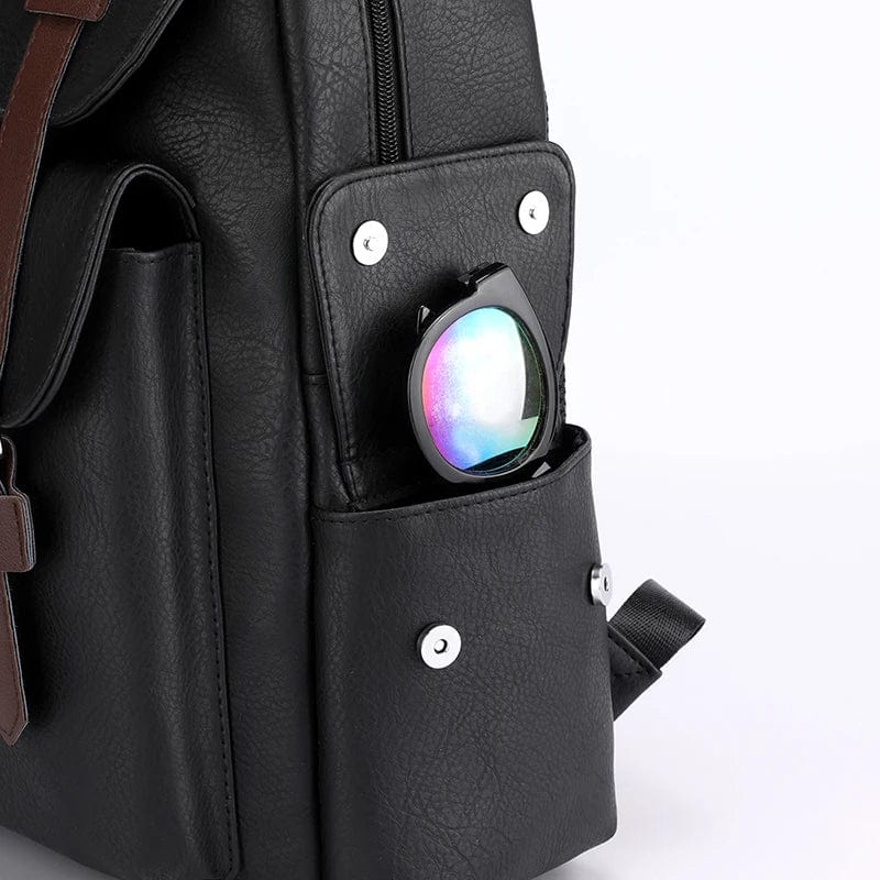 Sac à dos urbain marron en cuir PU, pour homme, avec dos rembourré et bretelles ajustables, confort optimal