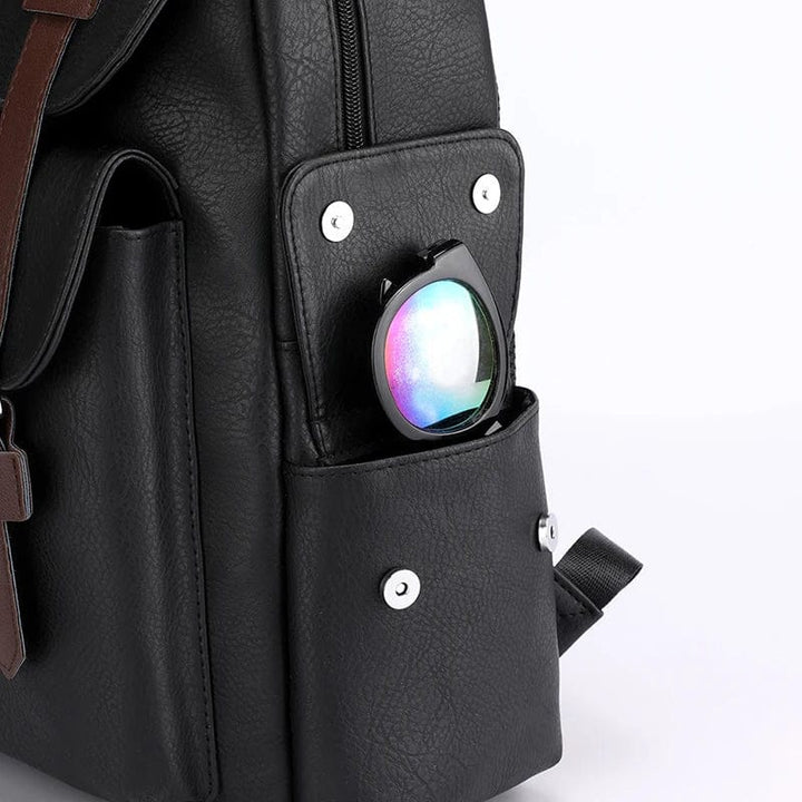 Sac à dos urbain marron en cuir PU, pour homme, avec dos rembourré et bretelles ajustables, confort optimal