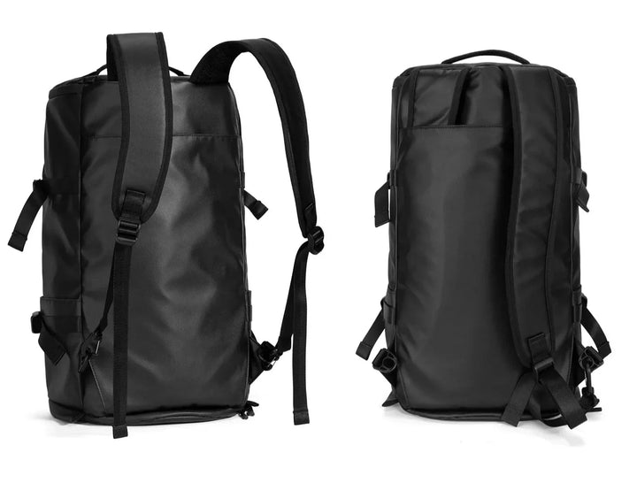 Accessoire homme sac à dos ville en cuir PU noir, design moderne et raffiné pour une utilisation urbaine.